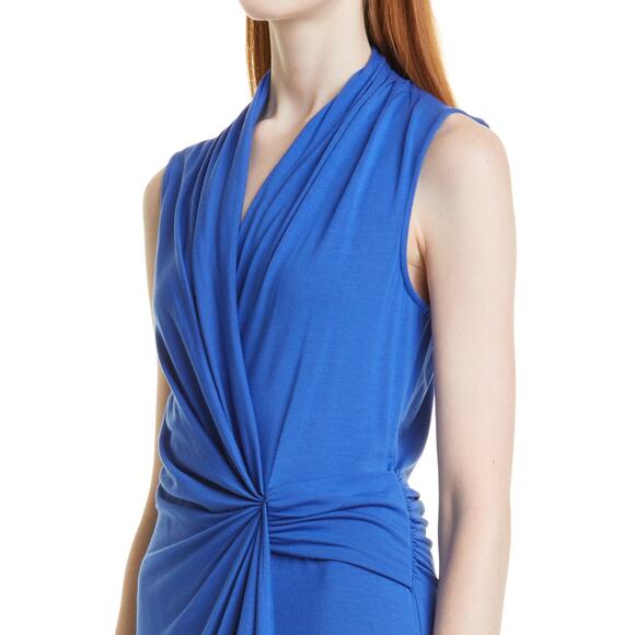 Kobi Halperin Women's Blue Sandra Twist Front Jersey Maureen Dress Size Medium - Picture 4 of 13